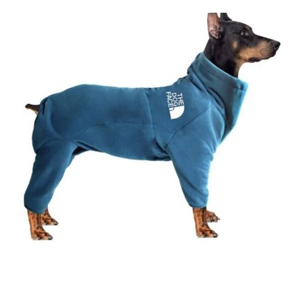 Pet Dog Fleece Jacket Coat Winter Warm Sweater Blue Size 6XL New USA FAST SHIP - Picture 1 of 3